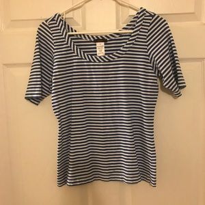 Navy & white striped top